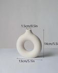 Nordic Circular Hollow Ceramic Vase