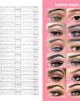 12Pcs/set Reusable Eyebrow Stencils Eye Brow Drawing Guide