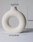 Nordic Circular Hollow Ceramic Vase