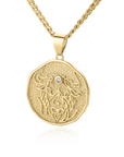 Astrological Sign Coin Pendant Necklace